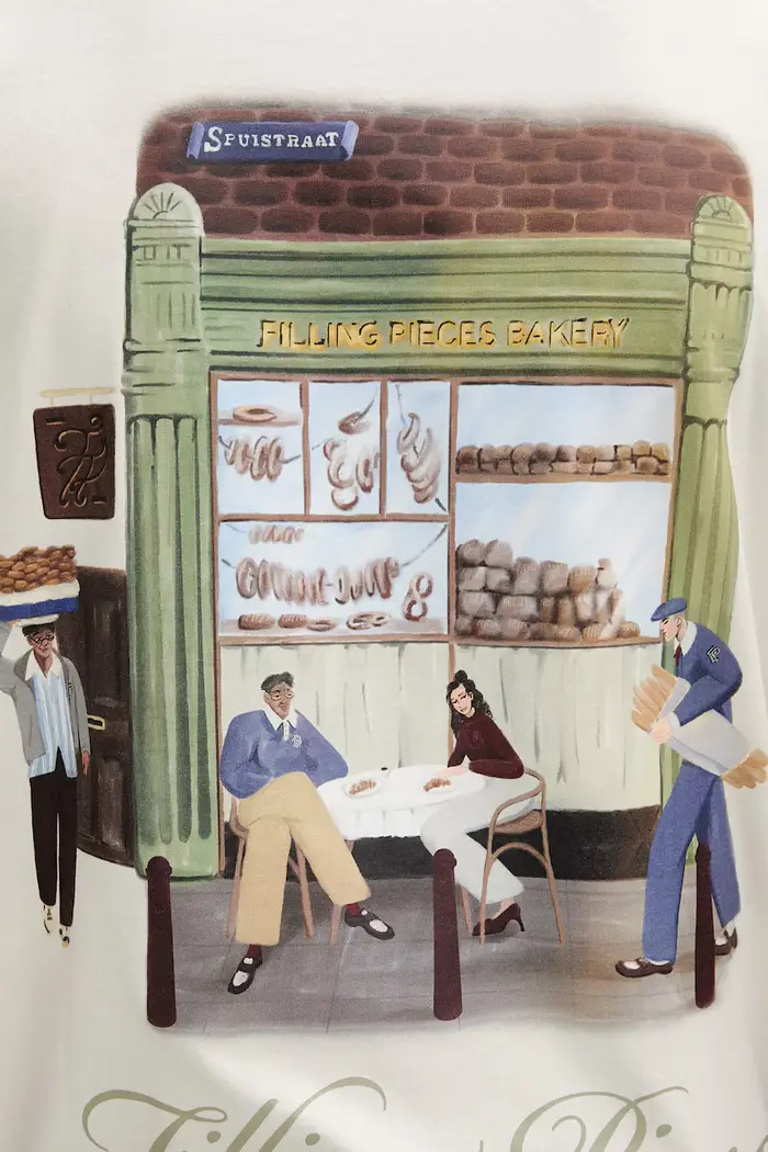 t-shirt da uomo in cotone Bakery Beige miniatura 3
