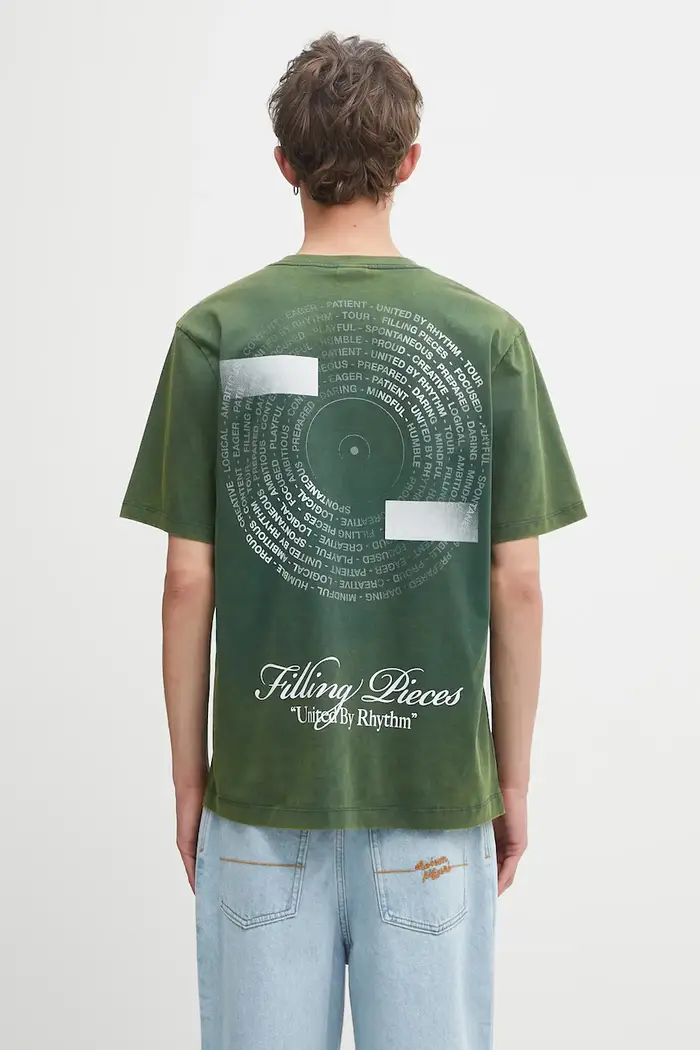 Filling Pieces t-shirt in cotone Vinyl Verde