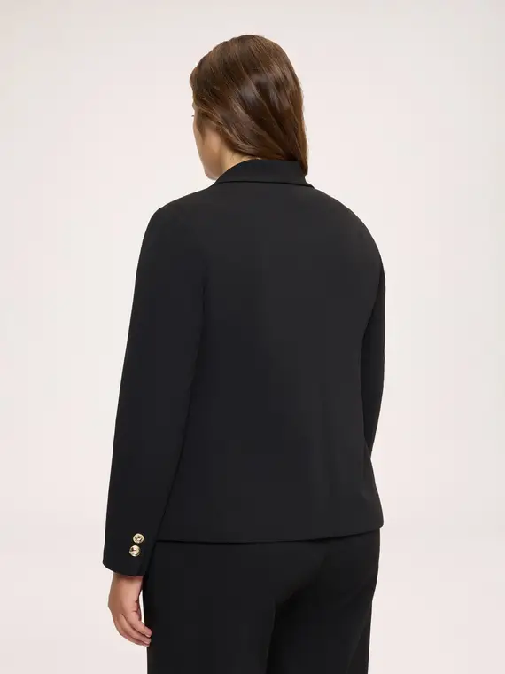 Fiorella Rubino Blazer cropped in tessuto stretch Donna, Nero (58 IT)