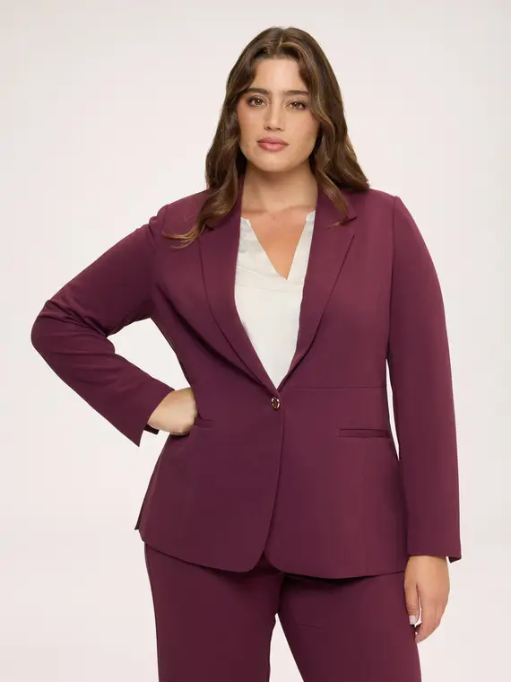 Fiorella Rubino Blazer destrutturato in tessuto stretch Donna, Bordeaux (60 IT)
