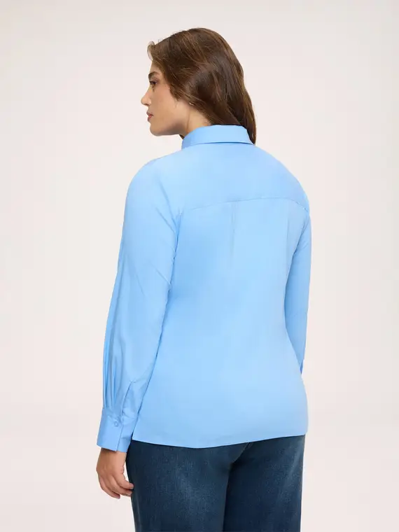 Fiorella Rubino Camicia con cravatta rimovibile Donna, Azzurro (60 IT)