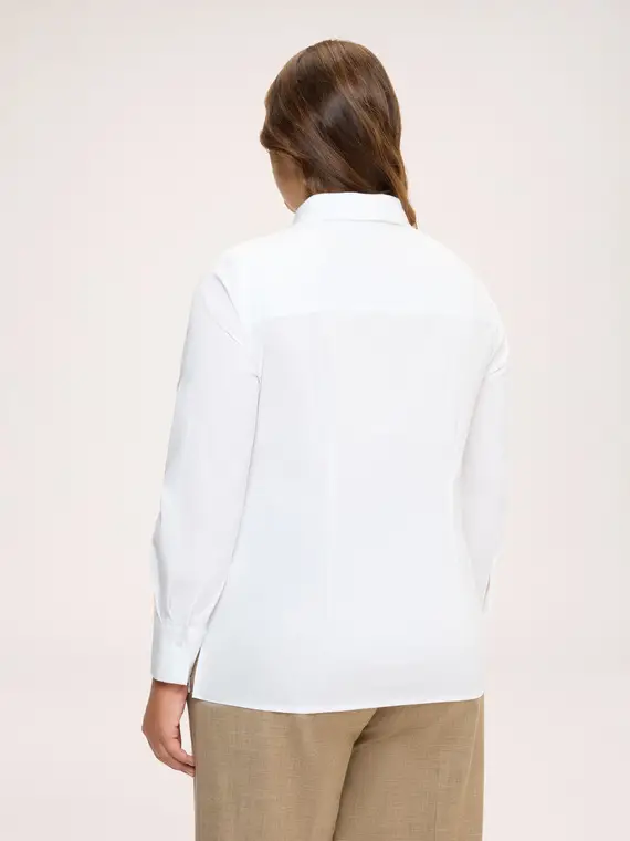 Fiorella Rubino Camicia con cravatta rimovibile Donna, Bianco (60 IT)