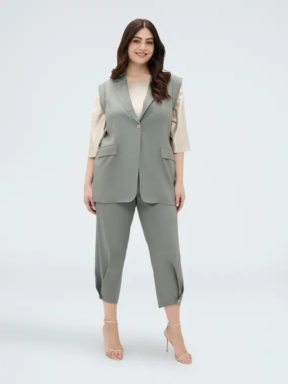 Fiorella Rubino Gilet sartoriale in misto lino Donna, (60-62 IT)