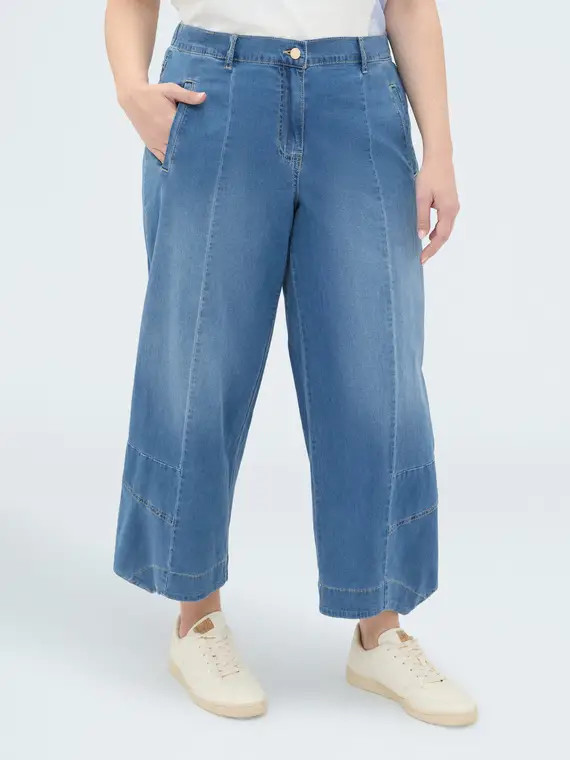 Fiorella Rubino Jeans baggy in denim effetto washed Donna, (58 IT)