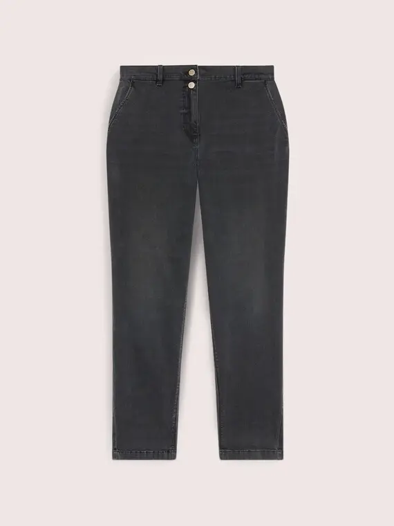 Fiorella Rubino Jeans Balloon lavaggio black Donna, Nero (58 IT)