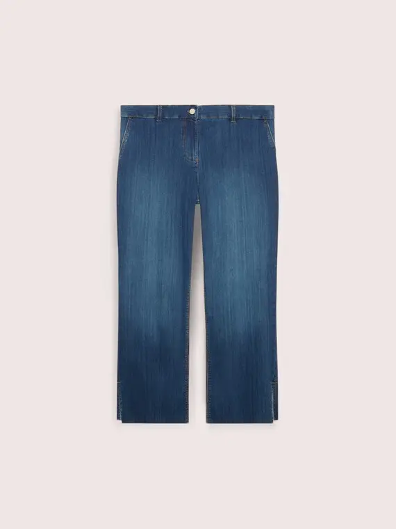 Fiorella Rubino Jeans Kick Flare con spacco Donna, Blu (58 IT)