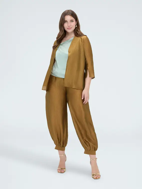 Fiorella Rubino Pantaloni Balloon all arabesca Donna, Oro (58 IT)