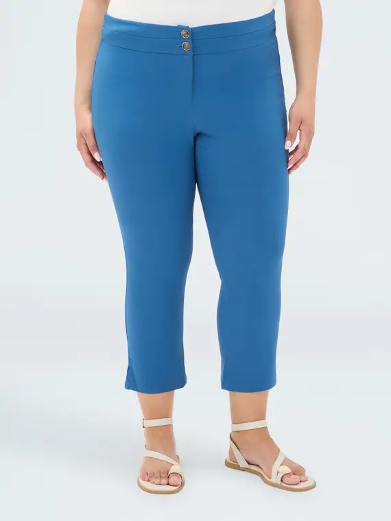 Fiorella Rubino Pantaloni Capri con spacchetti Donna, (60-62 IT)