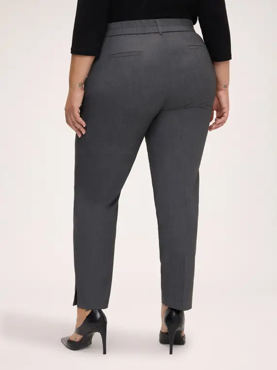 Fiorella Rubino Pantaloni Carrot Fit in tessuto melange Donna, Grigio (58 IT)