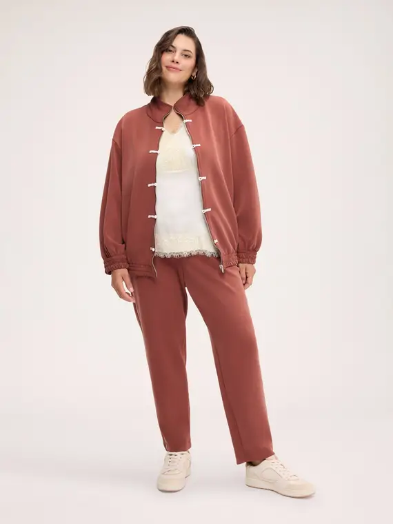 Fiorella Rubino Pantaloni casual in felpa Donna, Marrone (60-62 IT)
