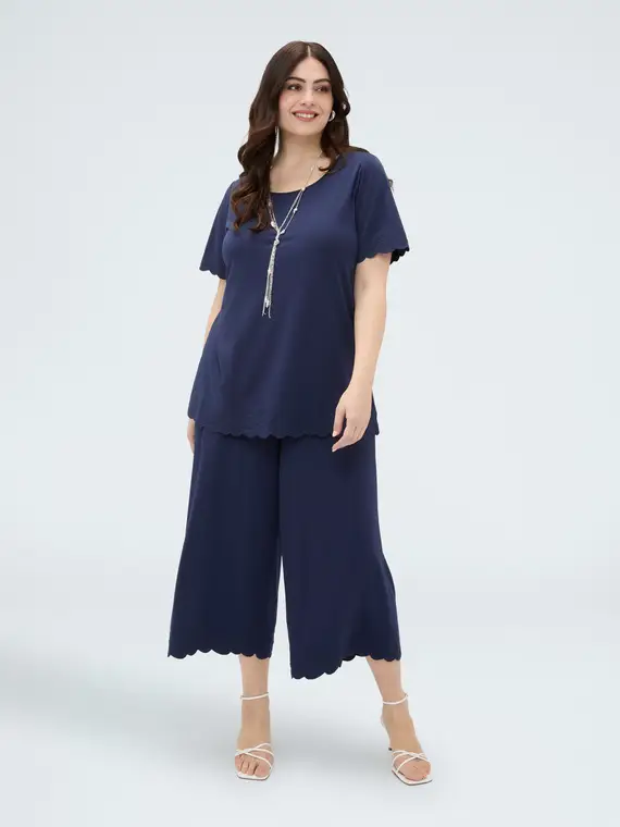 Fiorella Rubino T-shirt in jersey con dettagli ricamati Donna, (64 IT)