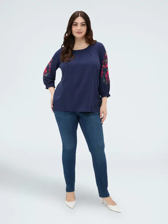 Fiorella Rubino T-shirt in viscosa con ricami Donna, (64 IT)