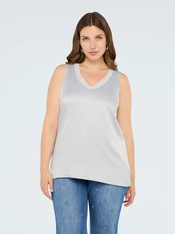 Fiorella Rubino Top Donna Grigio 1294558