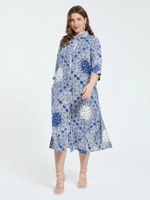 Vestito chemisier stampa bandana Donna, (58 IT)