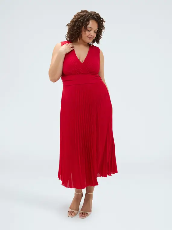 Fiorella Rubino Vestito Dream in georgette plissé Donna, (60 IT)