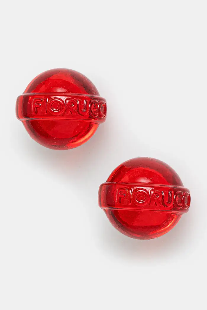 Fiorucci clip per le orecchie Mini Lollipop Rosso