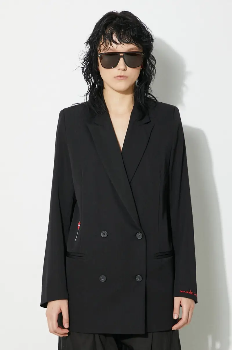 Fiorucci giacca in lana Black Double Breasted colore nero W01FPBDO044KN03BK01