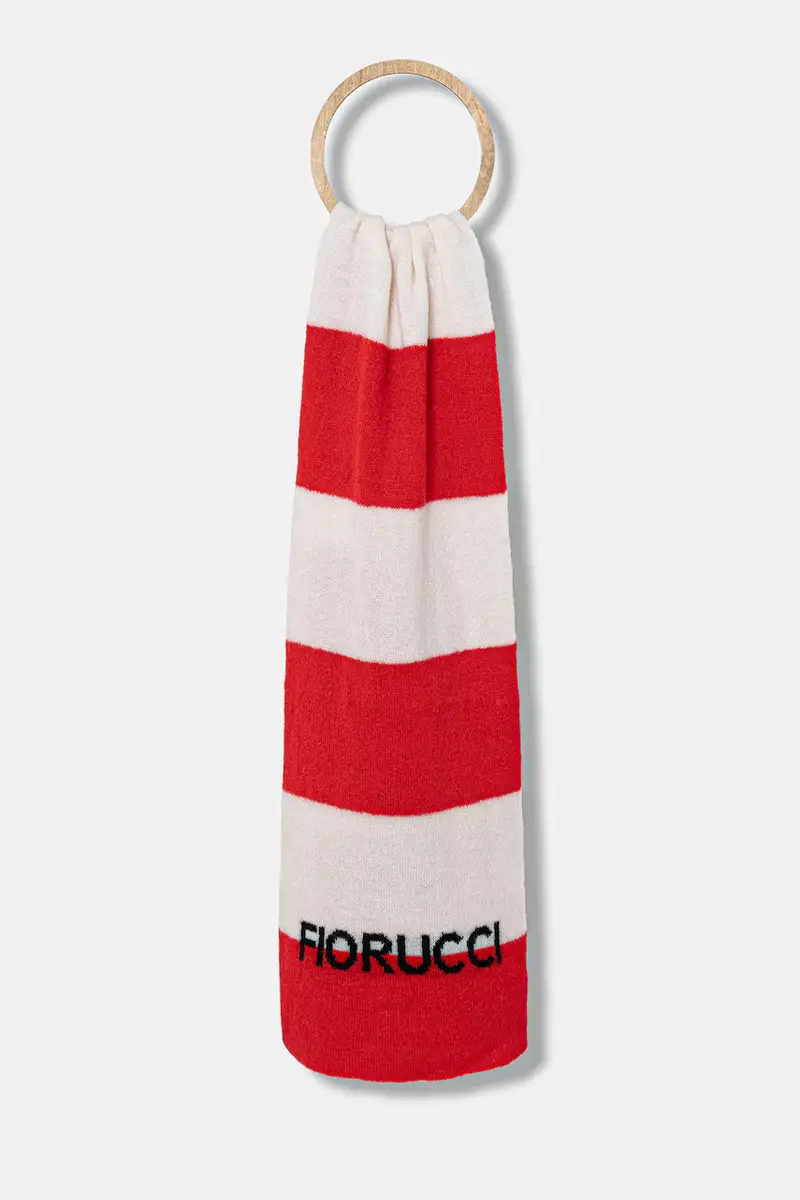 Fiorucci sciarpa in lana Logo Alpaca Rosso