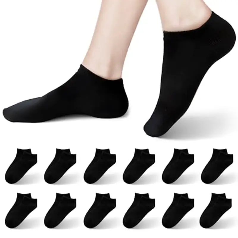 Fioscyra Calzini Corti Neri Unisex - Pacco