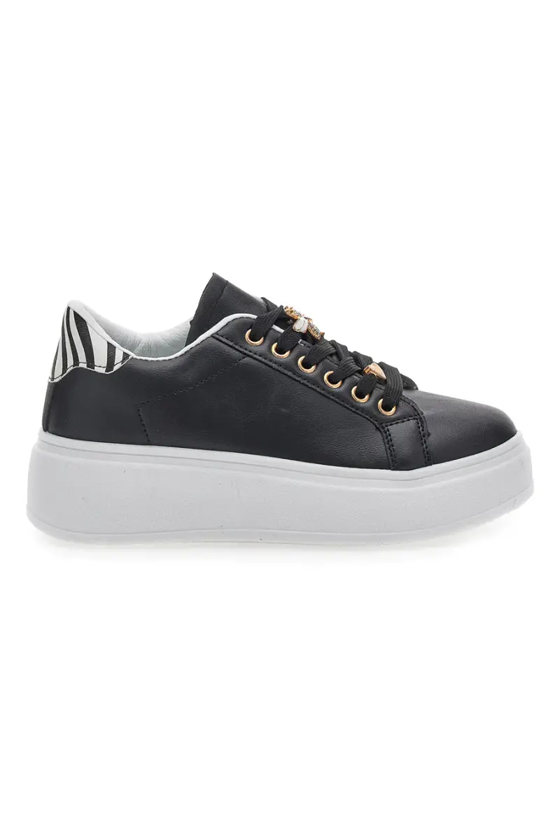FIRST LADY Sneakers Nere con Charms 011 da Donna [NERO]