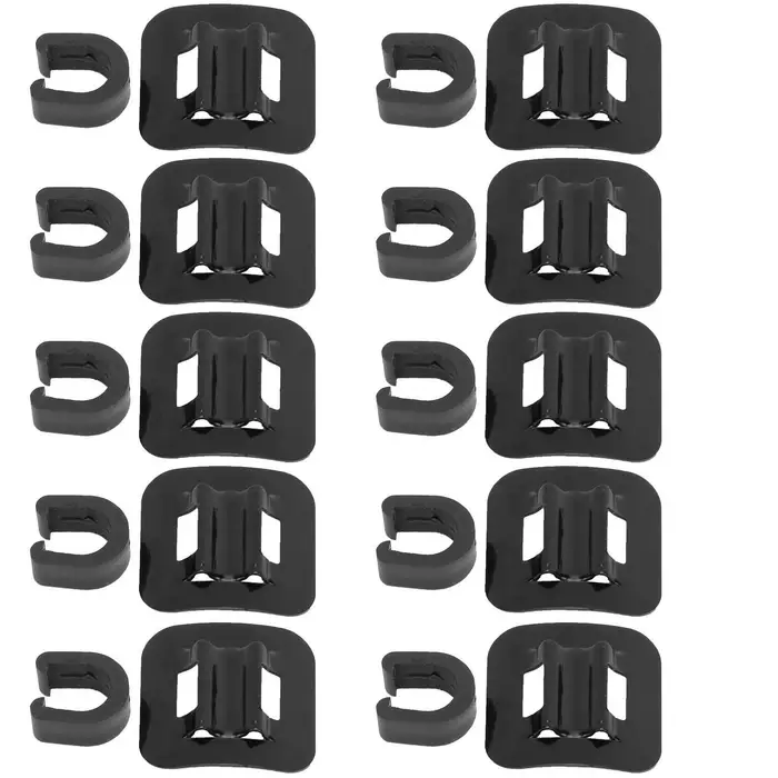 Fishine 10Set Guida Base Cavo Bici Guida Cavo Freno Bicicletta Base Fissa per Cavo con Fibbia C-Clips