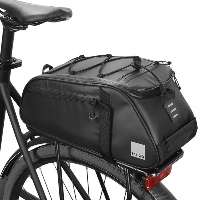 Fishine Borsa Posteriore da Bici 8L Grande Capacità Borse Laterali Posteriori Borsa Riflettente per Sella Posteriore MTB Strada nero