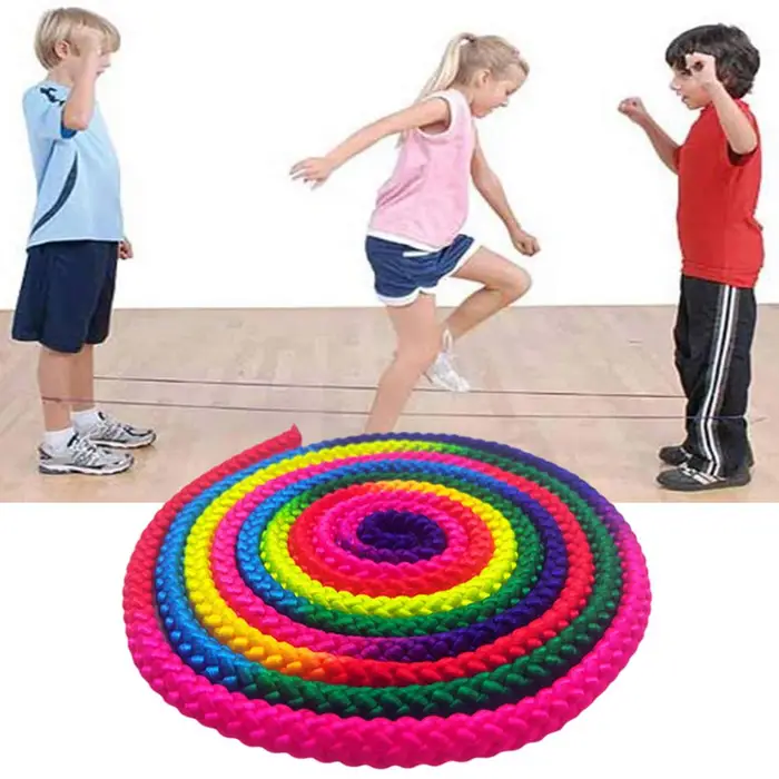 Fishine Corda Ginnastica Ritmica Arcobaleno 3 Metri Corda Allenamento Sportivo Competizione Intreccio Fai da Te