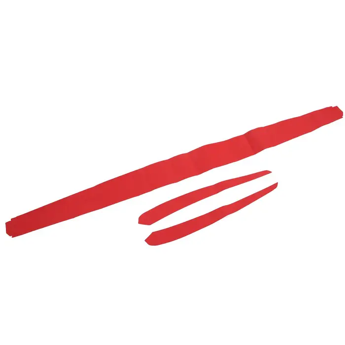 Fishine Modanatura Pannello Porta Interno Rivestimento Cruscotto in Morbida Suede Sostituzione per Tesla Model 3 Y 2019 al 2023 rosso
