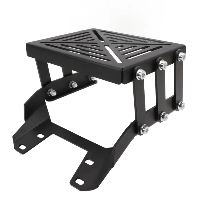 Fishine Portapacchi Posteriore Moto Acciaio al Carbonio Bauletto Valigia da Viaggio Staffa Moto Telaio Baule Scorrevole