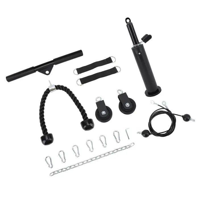 Fishine Set Attrezzatura Fitness Fai da Te Maniglia Staccabile Puleggia Rotante a 360 gradi Sistema a Pulegge per Palestra Domestica per