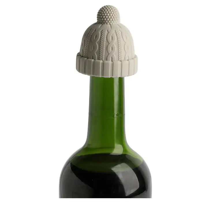 Fishine Tappo per Bottiglia di Vino a Forma di Berretto in Maglia Silicone Salva Vino Sigillante Conservatore Riutilizzabile per Birra