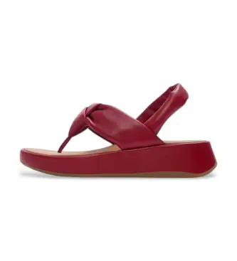 per donna A2A-D47 Sandali F-Mode Knot in pelle bordeaux (7 UK = 41), 3 a 5cm, Nessuno, Casual Cammello