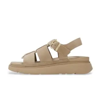 Fitflop per donna A3T-923 Sandali da pescatore Gen in pelle marrone, Beige, 3 a 5cm, Camoscio, Fibbia, Casual