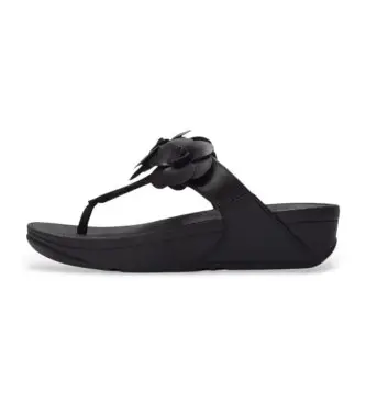 Fitflop per donna A4N-001 Sandali neri Lulu Flower, Nero, 3 a 5cm, Nessuno, Casual Floreale