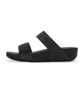 Fitflop per donna A4Y-001 Sandali neri scintillanti, Nero, 3 a 5cm, Nessuno, Casual