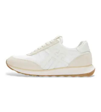 per donna A5P-646 Sneakers Retro-Q Fabric bianche (7 UK = 41), Bianco, Tessuto, Basso, Stringhe, Casual Naturale