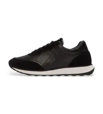 per donna A5Q-001 Sneakers nere Retro Q (3 UK = 36), Nero, Tessuto, Basso, Stringhe, Casual
