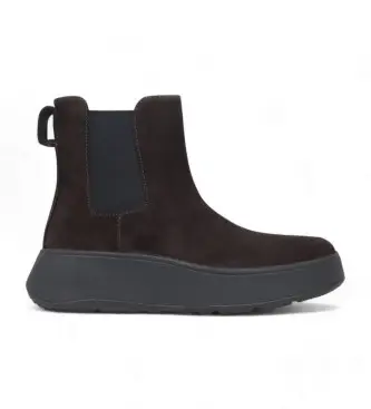 Fitflop per donna FK3-167 Stivaletti in pelle marrone scuro F-Mode, Basso, 1 a 3 cm, Nessuno, Casual, Camoscio