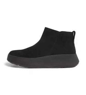 Fitflop per donna GM3-090 Stivaletti in pelle nera F-Mode, Nero, 3 a 5cm, Cerniera, Casual Naturale