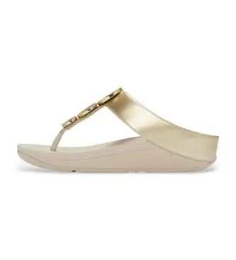 Fitflop per donna HJ1-675 Sandali con perline dorate Halo (3), Oro, a 5cm, Nessuno, Casual