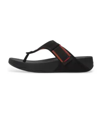 per uomo A6L-D31 Sandali neri Trakk (43), Nero, Basso, Velcro, Casual, Mesh