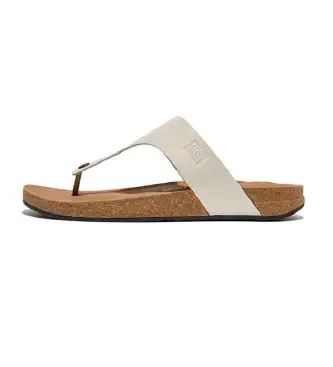 Fitflop per uomo GZ6-A93 Sandali iQushion in pelle grigia, Basso, Nessuno, Casual, Grigio