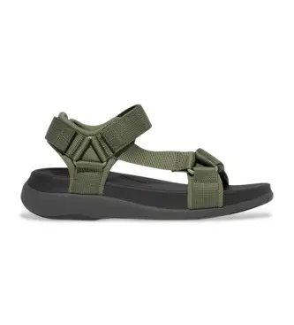 Fitflop per uomo IW6-C80 Sandali verdi F-Mode, Basso, Velcro, Casual, Verde Naturale