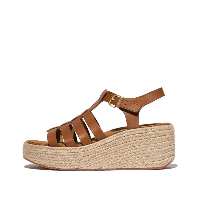 Sandali con zeppa stile pescatore donna FitFlop Platfforms Marron