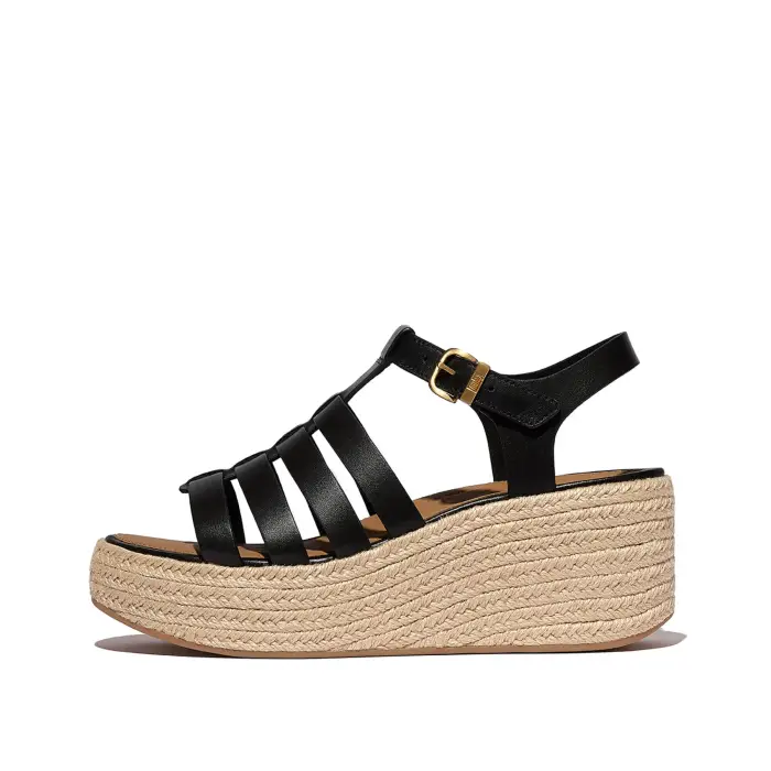 Sandali con zeppa stile pescatore donna FitFlop Platfforms Noir