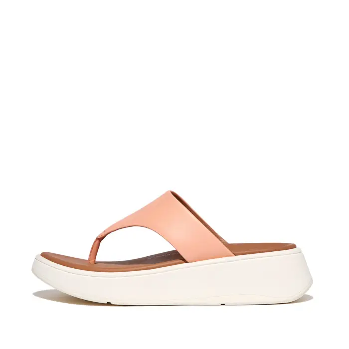 Sandali da donna in pelle FitFlop F-Mode Flatform Rose