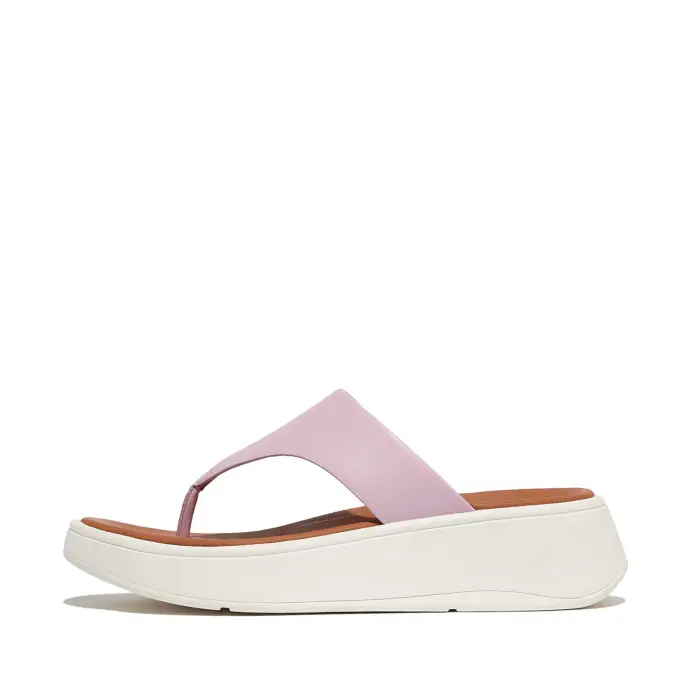 Sandali da donna in pelle FitFlop F-Mode Flatform Violet