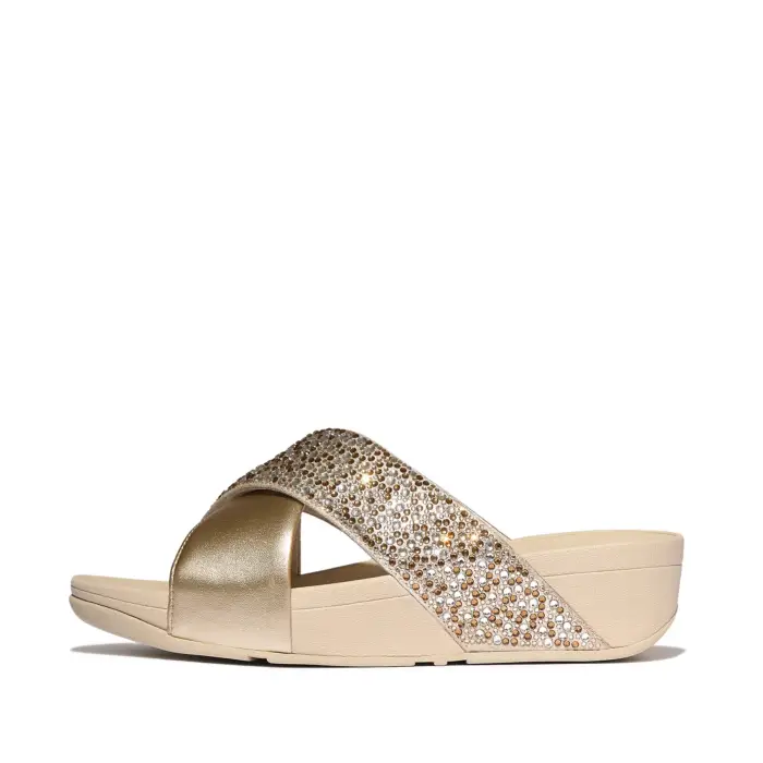Zeppe da donna FitFlop Lulu Crystal-Mix Doré
