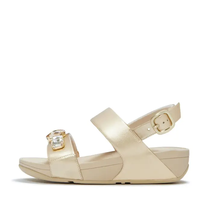 Zeppe da donna FitFlop Lulu Ultra-Jewel Metallic Doré
