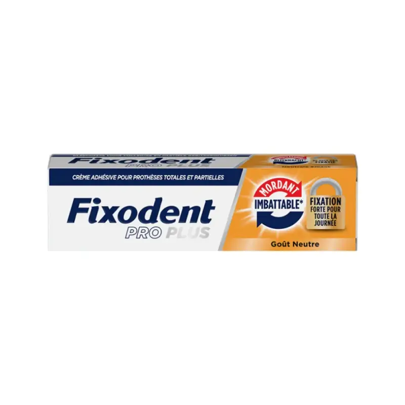 Fixodent Pro Plus Crema Adesiva per Protesi Totali & Parziali Mordenti Imbattibile 40g